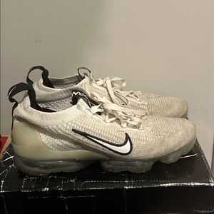 Nike Cream and Black Air VaporMax Sneakers